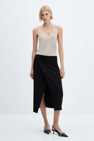 Top maille Lurex - Argenté