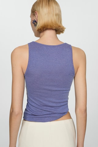 Top maille Lurex - Bleu