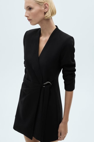 Robe cache-coeur boucle - Noir