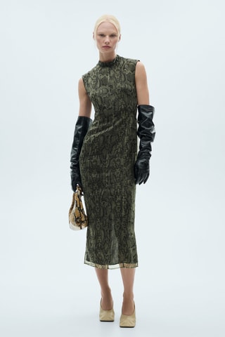 Robe organza dos nu - Écru