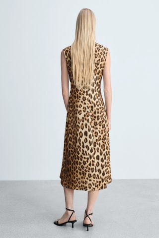 Robe chemisier léopard - Marron