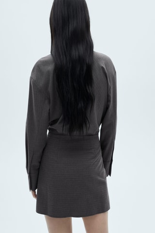Blouse-jurk met Streepmotief - Grijs