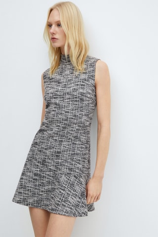 Robe tweed chinée - Écru