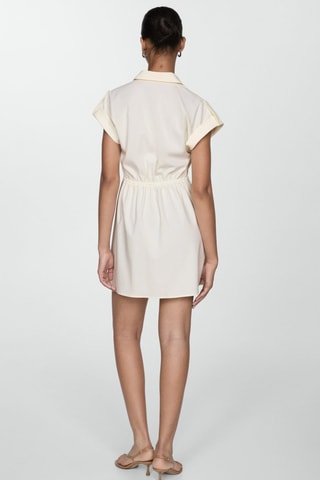 Robe chemisier courte - Beige
