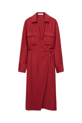 Robe midi cache-cœur - Rouge