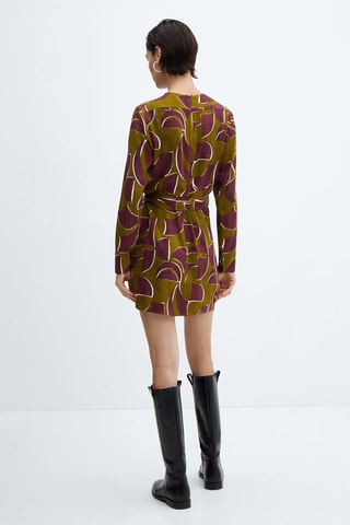 Robe cache-coeur noeud - Bordeaux
