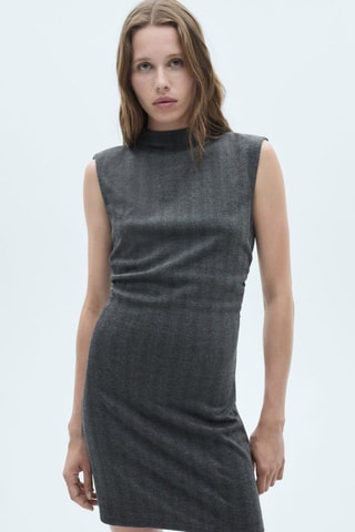Robe à motif chevrons - Gris
