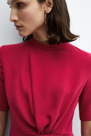 Robe détail drapé - Fuchsia