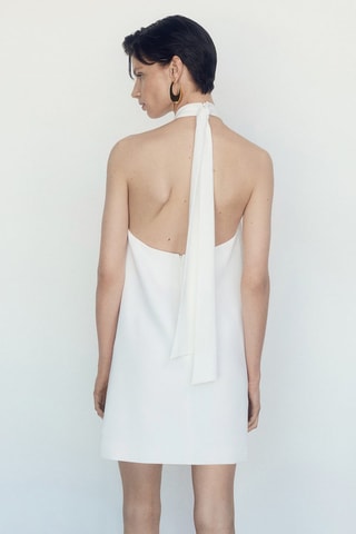 Robe emmanchures américaines dos nu - Blanc cassé