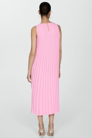 Robe évasée plissée - Rose