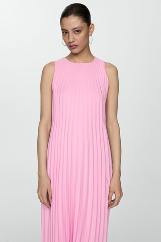 Robe évasée plissée - Rose