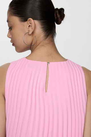 Robe évasée plissée - Rose