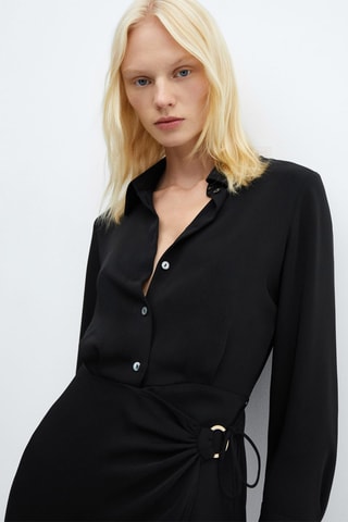 Robe chemisier courte Noir