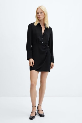 Robe chemisier courte Noir