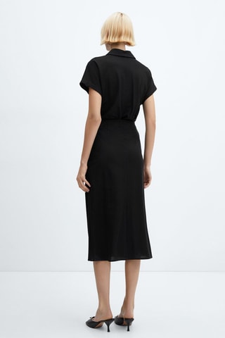 Robe chemisier nœud - Noir