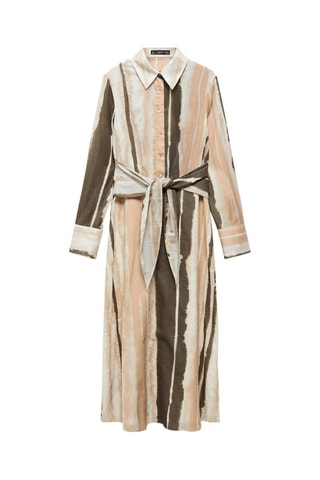 Robe chemise tie and dye noeud - Brut