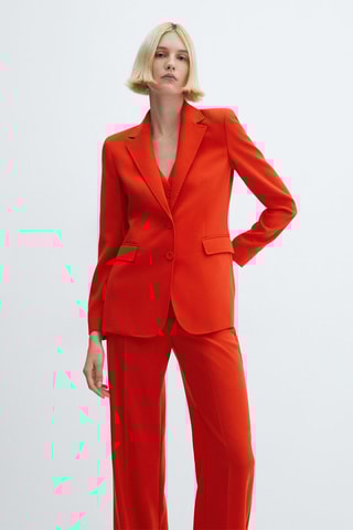 Veste costume droite - Corail