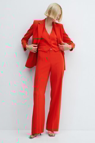 Veste costume droite - Corail