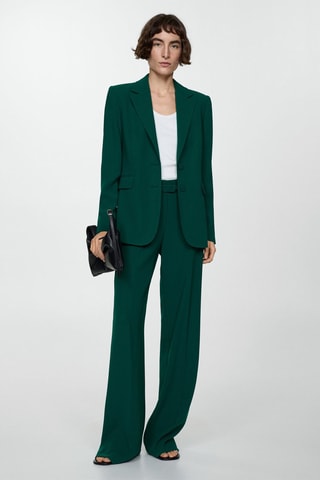 Veste costume droite - Vert foncé