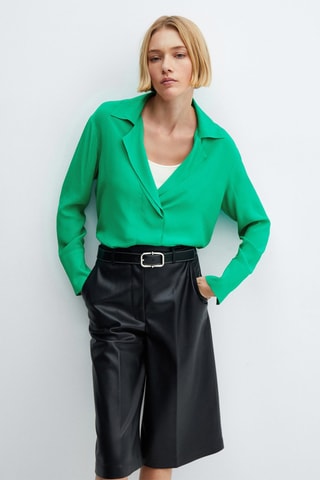 Chemise col revers - Vert