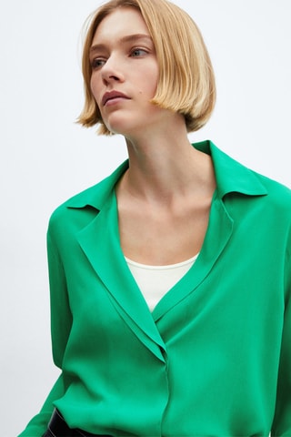 Chemise col revers - Vert