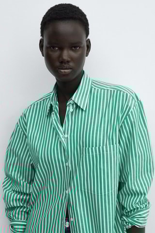 Chemise oversize poches - Vert
