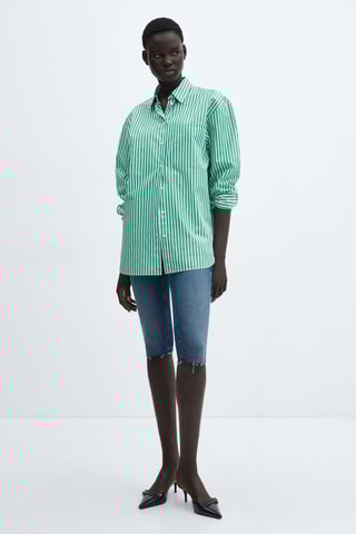 Chemise oversize poches - Vert