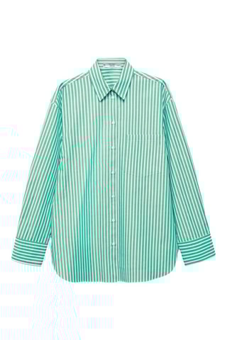 Chemise oversize poches - Vert