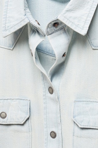 Chemise jean poches - Bleu