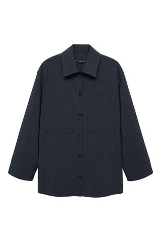 Surchemise rayures tennis - Bleu marine foncé