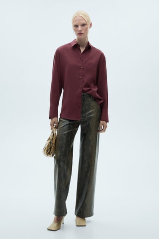 Chemise modale poche - Violet