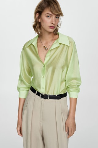 Chemise Lyocell satinée - Vert