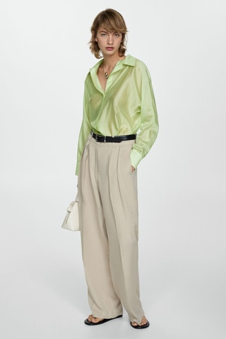 Chemise Lyocell satinée - Vert
