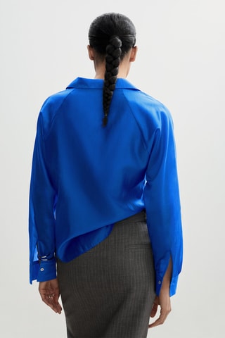 Chemise Lyocell satinée - Bleu