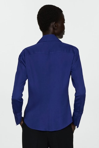 Chemise fluide manches longues - Bleu marine
