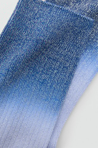 Chaussettes dégradées Lurex - Bleu