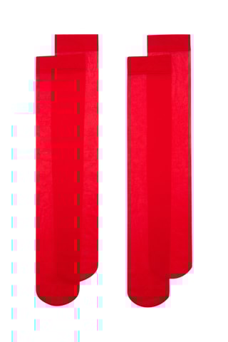 Lot de 2 paires de chaussettes voile - Rouge