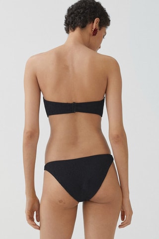 Culotte bikini classique texturée - Noir
