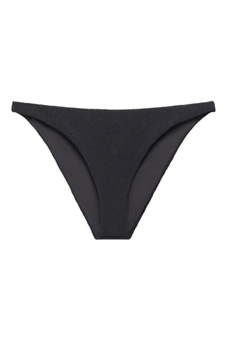 Culotte bikini classique texturée - Noir