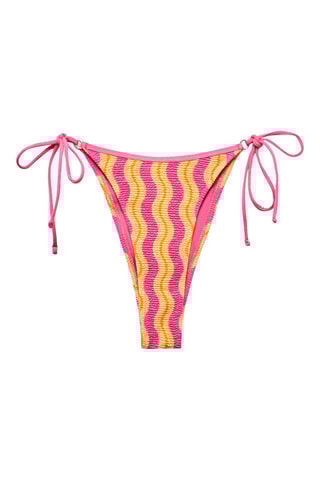 Culotte bikini imprimée - fuchsia