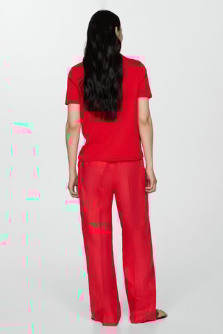 Katoenen T-shirt korte mouwen - Rood