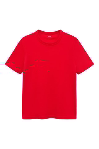 Katoenen T-shirt korte mouwen - Rood