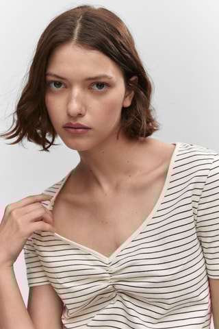Katoenen T-shirt Ecru