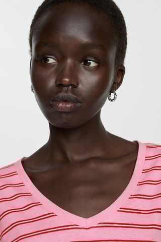 Katoenen T-shirt met Korte Mouwen - Roze