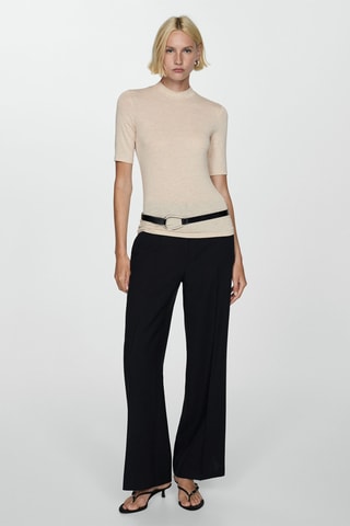 T-shirt manches courtes maille - Sable