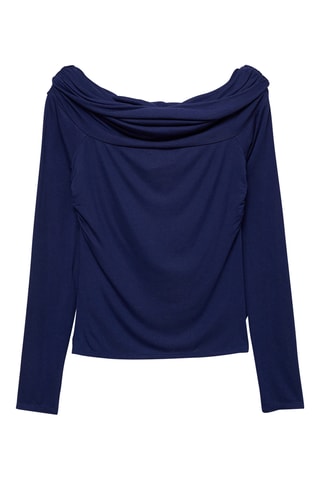 T-shirt épaules dénudées - Bleu