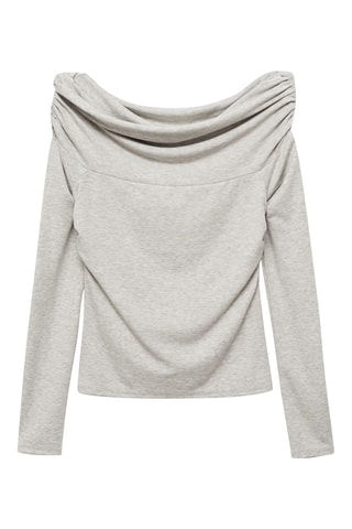 T-shirt épaules dénudées - Gris