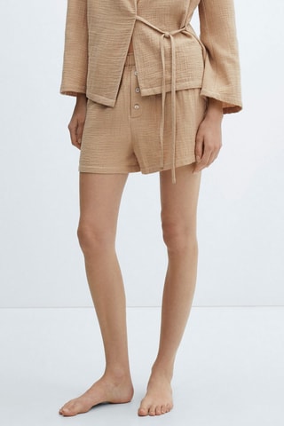Short pyjama gaze de coton - Cannelle