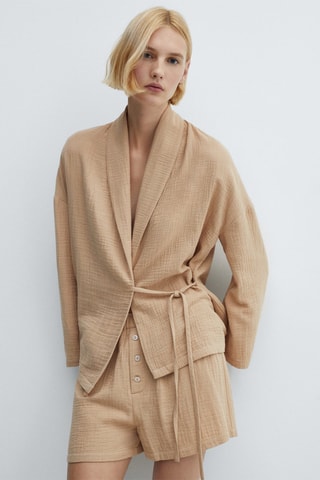 Short pyjama gaze de coton - Cannelle