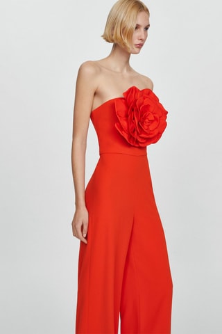 Combinaison maxi-fleur - Rouge